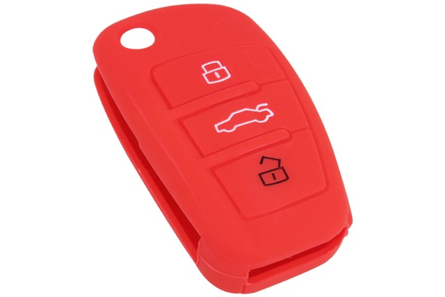 KONTAK ANAHTAR KUMANDA KORUYUCU KILIF SILIKON 3 TUS KIRMIZI AUDI A3