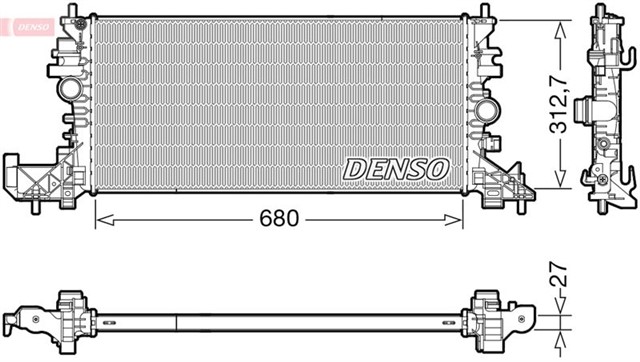 RADYATOR AL/BRZ OPEL ASTRA K B16 1.0 1.2 1.4 1.6 TURBO 1.5CRDI 1.6CDTI 15 MT