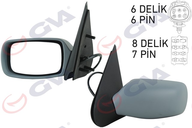 DIS DIKIZ AYNASI SOL FIESTA 96 00 MAZDA 121 96 ELEKTRIKLI ISITMALI ASTARLI KONVEKS VM - 306EHPL