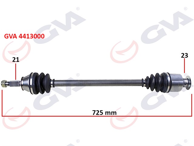 KOMPLE AKS SAG RENAULT 9/11 1.4 725MM 85 - 00