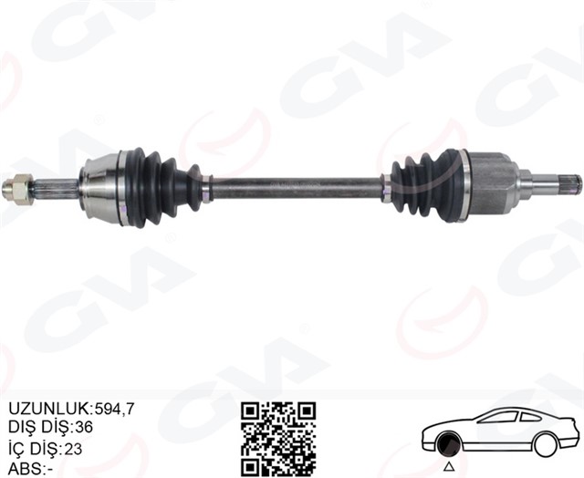KOMPLE AKS SOL ON FIAT DOBLO 119.223 1.4 01 - 10