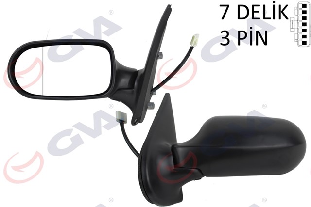 DIS DIKIZ AYNASI SOL PALIO WEEKEND 02 ALBEA 05 ELEKTRIKLI ISITMALI KONVEKS 3 FIS VM - 6155EAL