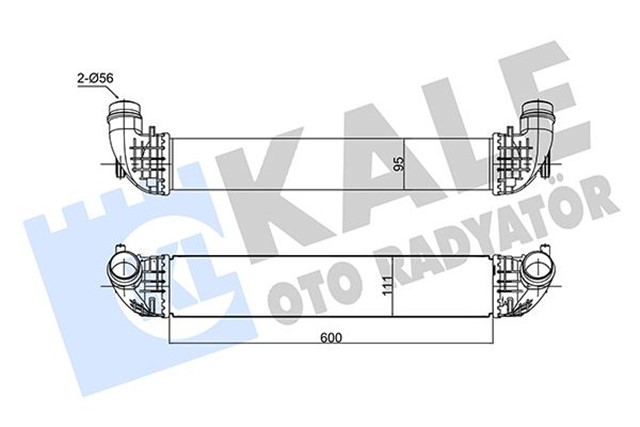 TURBO RADYATORU INTERCOOLER OPEL ASTRA K 15 22 1.6 CDTI DTH - DTN - DTI - DTU AL/BRZ - 600X111X95