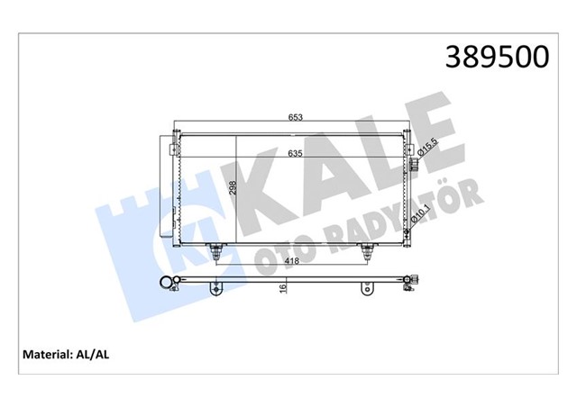 KLIMA KONDENSERI SUBARU FORESTER - IMPREZA XV AL - AL 640X298X16