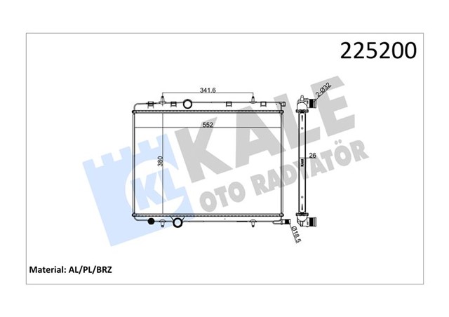 SU RADYATORU KLIMALI 206 - 307 - C4 - PARTNER - 2 - BERLINGO - 2 - XSARA - 2 99 - 