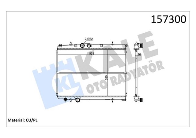 RADYATOR P206 1.4/1.6 KLIMALI E.NO 732306