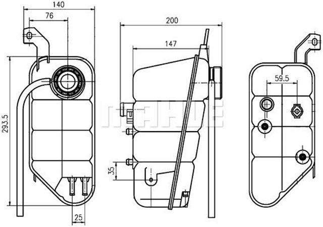 RADYATOR YEDEK SU DEPOSU MERCEDES W220 W463