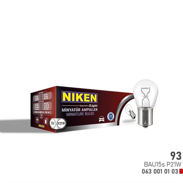 NIKEN 93 AMPUL YAKIN TIR. BAU15S P21W 12V 10LU