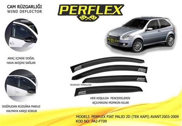 PD2 - FT09 CAM RUZGARLIGI FIAT PALIO 2D TEK KAPI AVANT 2003 - 2009 2 LI