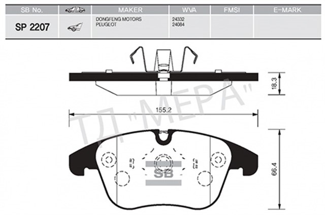 ON BALATA C5 1.6 16V - 1.8 16V - 2.0 16V - 1.6 HDI - 2.0 HDI 08 GDB1818