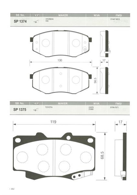 BALATA ON DISK HYUNDAI SONATA 09 IX20 10 GDB3553