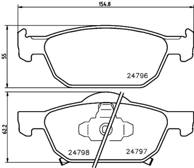 ON BALATA ACCORD SEDAN 2.4 08 ACCORD IX 2.0I - 2.4I - 2.2I - DTEC 08 MEK.SANZ GDB3476