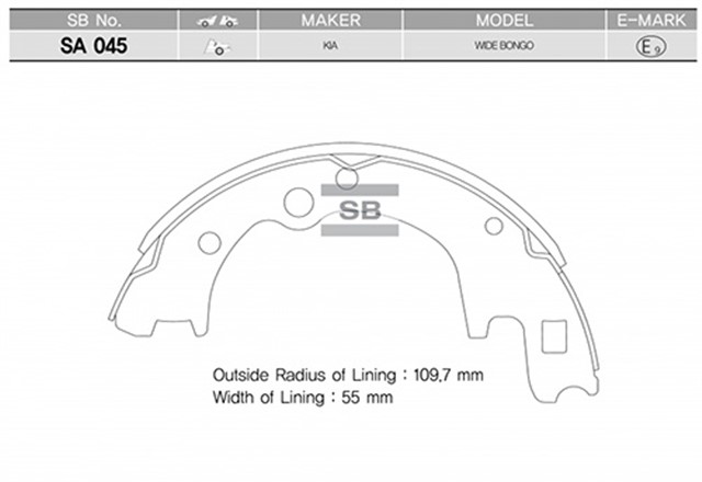 PABUC BALATA ARKA KAMPANA KIA BONGO K2500 03 GS8428