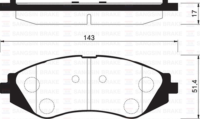 ON BALATA LACETTI 1.4 - 1.6 - 1.8 2.0D 04 NUBIRA 1.4 - 1.6 - 1.8 2.0D 04 GDB3347 - GDB3171 - GDB3345