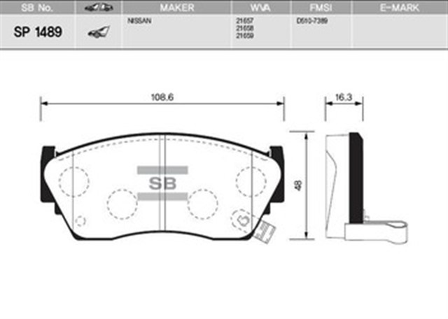 ON FREN BALATASI SUNNY N14 1.4I 16V - 1.6 - 2.0 90 - 95 GDB1012 - GDB1170