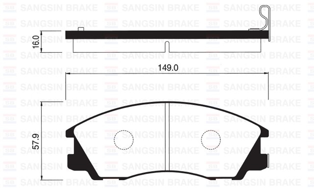 ON BALATA TERRACAN 2.5TD - 2.9CRDI 3.5I 01 - 06 GDB3299