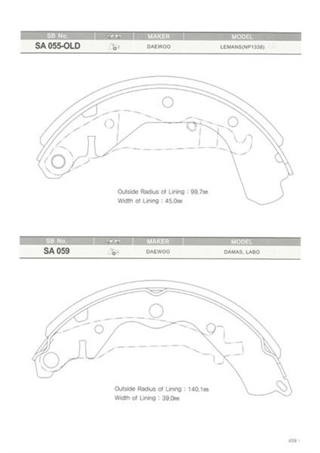 PABUC BALATA ARKA KAMPANA DAEWOO DAMAS 95