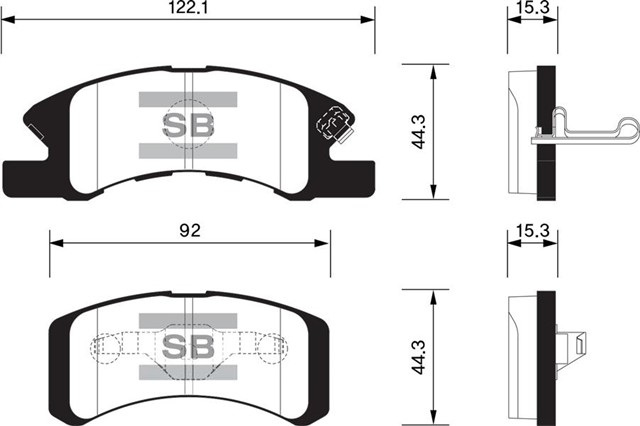 BALATA ON DISK DAIHATSU COURE 1.0 12V 03 - 07 GDB3558