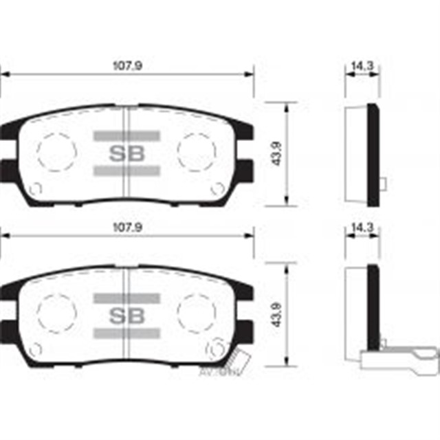 ARKA FREN BALATASI PAJERO 2.4 1991 - 94 - 2.5 TDI 1991 - 99 - 2.8D 94 - 99 FISLI GDB1127