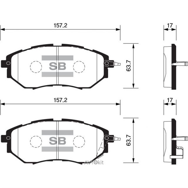 BALATA ON DISK SUBARU LEGACY 2.0 05 - 09 OUTBACK 3.0 TRIBECA 05 GDB3372