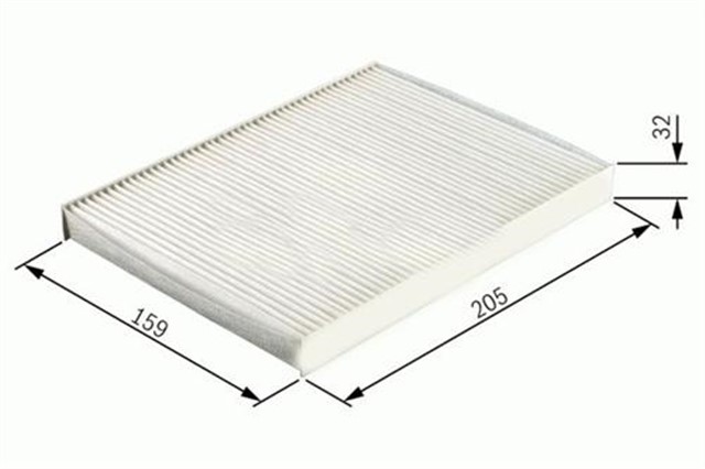 POLEN FILTRESI P207 1.4 - 1.4HDI - 1.6HDI - 1.4 16V - 1.6 16V 06 C3 II 1.4 - 1.4HDI - 1.6HDI 09 KARBONLU