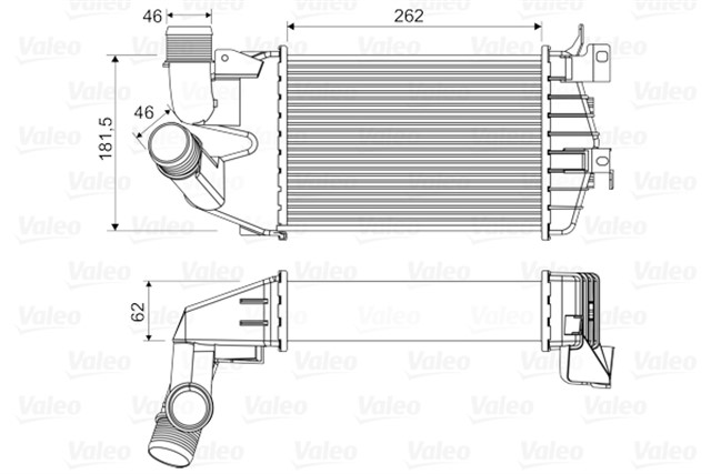 TURBO RADYATORU INTERCOOLER ASTRA H - ZAFIRA 262X181.5X62