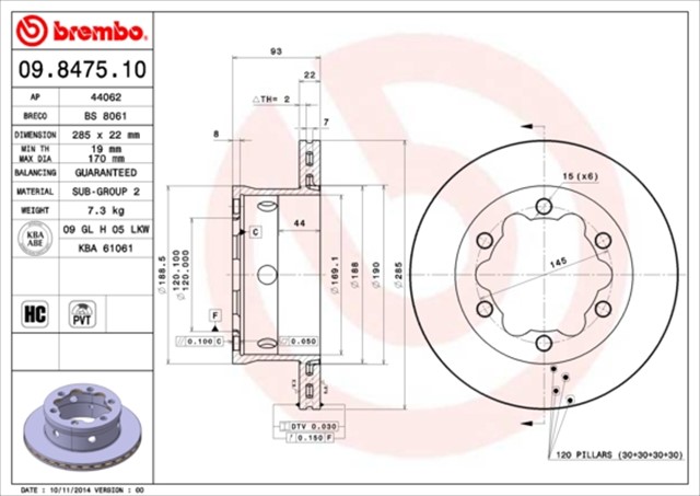 FREN DISKI ARKA MERCEDES SPRINTER B901 B904 . VW LT 28 - 35 - 46 CIFT TEKER
