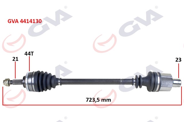 KOMPLE AKS SAG CLIO II 1.5DCI 98 - 05 ABS LI 44DIS 728MM YAYLI