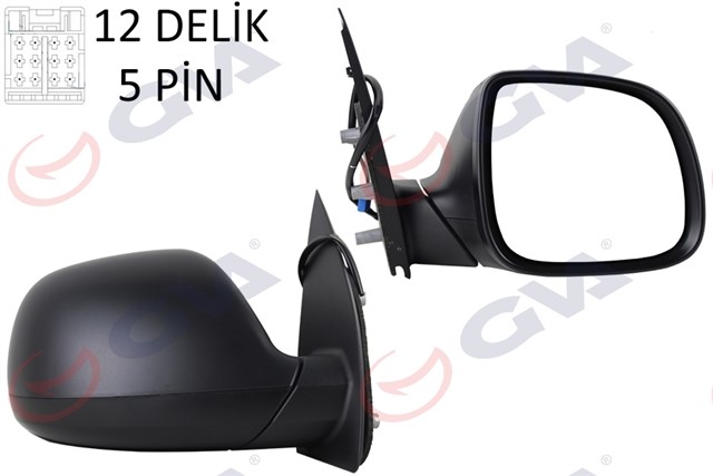 DIS DIKIZ AYNASI SAG TRANSPORTER T6 CARAVELLE 10 ELEKTRIKLI ISITMALI KONVEKS 5 FIS VM - 6196EHR