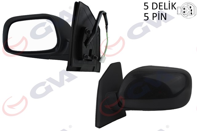 DIS DIKIZ AYNASI SOL COROLLA 02 ELEKTRIKLI ISITMALI KONVEKS 5 FIS VM - 277EHL