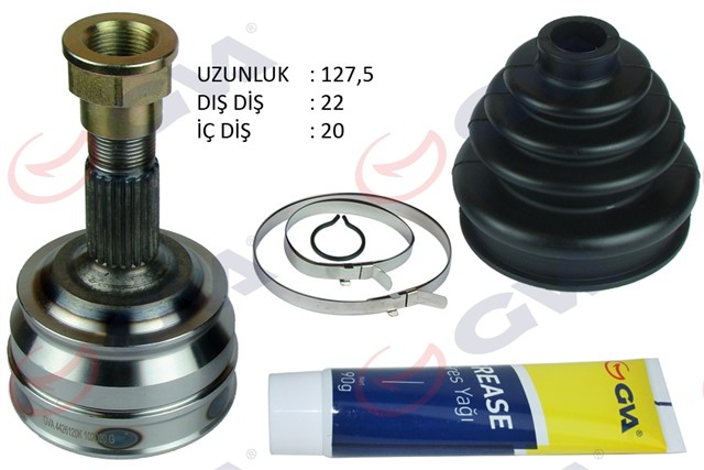 AKS KAFASI DIS ON FIAT TEMPRA 1.4I 92 - 99 22X20X46.8 127.5MM
