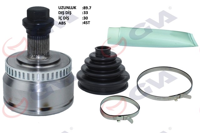 AKS KAFASI DIS ON A4 - PASSAT 1.8T 96 - 01 ABS LI 45 DIS 33X30X53 92MM