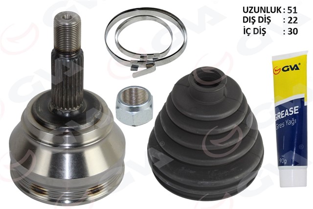 AKS KAFASI DIS GOLF3 - CLASSIC - CORDOBA 1.6 - 1.8 91 - AFT - ABS 1.6 - 1.8