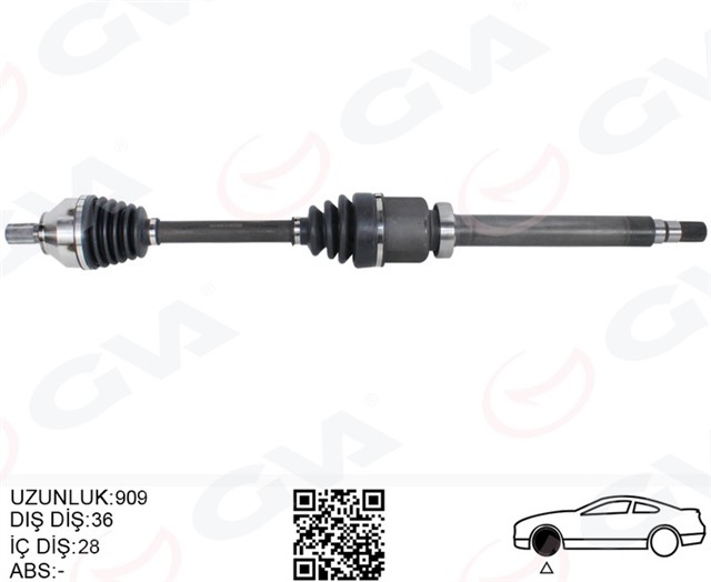 ON AKS KOMPLE SAG VOLVO V40 II 2.0 12 C30 2.0 12 C70 II 2.0 D 08 09 V50 2.0 06 12 OTOMATIK SANZIMAN