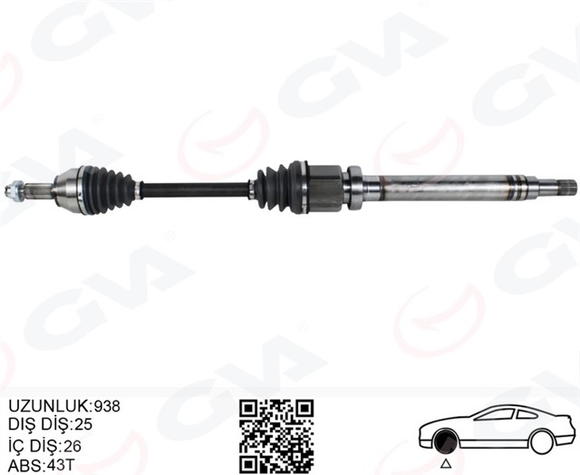 ON AKS KOMPLE SAG FORD FIESTA 1.4 08 16 BNZL.OTOMATIK 4F27E