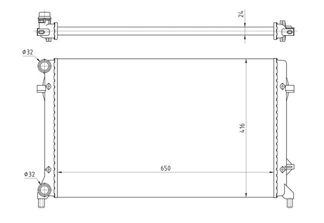 SU RADYATORU [640X415 MM] GOLF5 - GOLF6 - JETTA - PASSAT - A3 BGU - BSE - BLF - BLP 1.6 FSI 04 - 