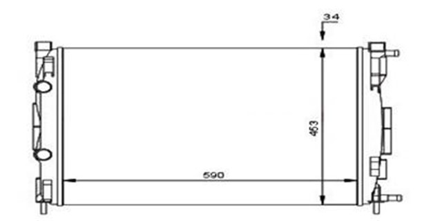 RADYATOR BRAZING MGN II 02 SCENIC 03 1.5 - 1.9DCI/1.4 - 1.6 - 2.0 16V AC KLIMASIZ MEK 585X428X32