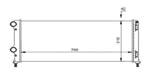 RADYATOR DOBLO 1.9 JTD - 1.3MTJ MEK AC KLIMASIZ 700X310X42 - 46807378