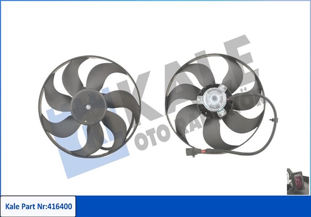 FAN MOTORU DAVLUMBAZLI GOLF IV - BORA 99 - 01 LEON - OCTAVIA - FABIA 1.6 - 1.8 - 1.8T - 1.9TDI - 2.0 150 - 80W - 345MM