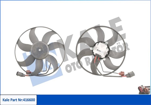 FAN MOTORU DAVLUMBAZLI SOL CADDYIII 1.4 - 1.4 16V - 1.6 04 GOLF V 1.4 TSI - 1.6 FSI 03 - 08 220W - 363MM