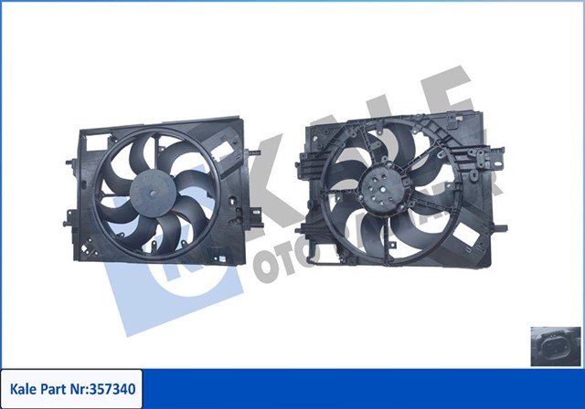 FAN MOTORU DAVLUMBAZLI RENAULT CLIO VCAPTUR II 1.0 TCE 19 REZISTORSUZ 12V 150W 2200RPM