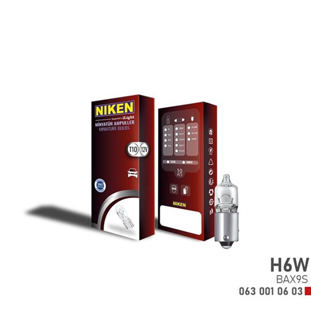 NIKEN H6W MINYATUR AMPUL BAX9S 12V 10LU