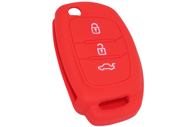 KONTAK ANAHTAR KUMANDA KORUYUCU KILIF SILIKON KIRMIZI HYUNDAI I20 2012 - 2014 ACCENT BLUE 2014 - 2018 UYUMLU