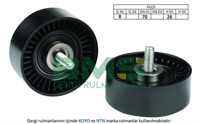 ALTERNATOR GERGI RULMANI ESCORT - FIESTA - FOCUS 1.6 16V 70X25MM