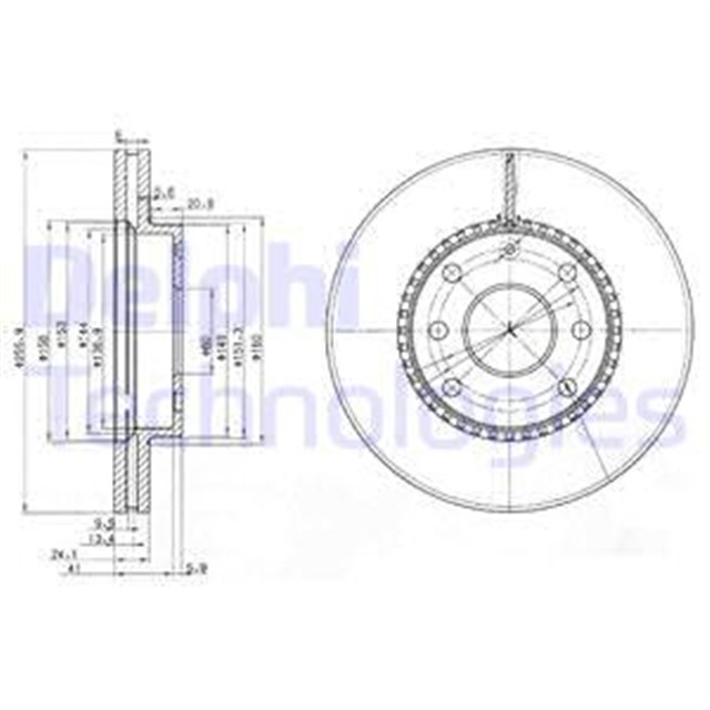 ON FREN AYNASI LACETTI - NUBIRA 1.4 16V - 1.6 - 1.8 05 255.8X24X4DLXHAVALI