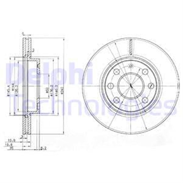 ON FREN AYNASI CORSA C 1.0 - 1.2 16V 01 11 ABS LI 240X20X4DLXHAVALI