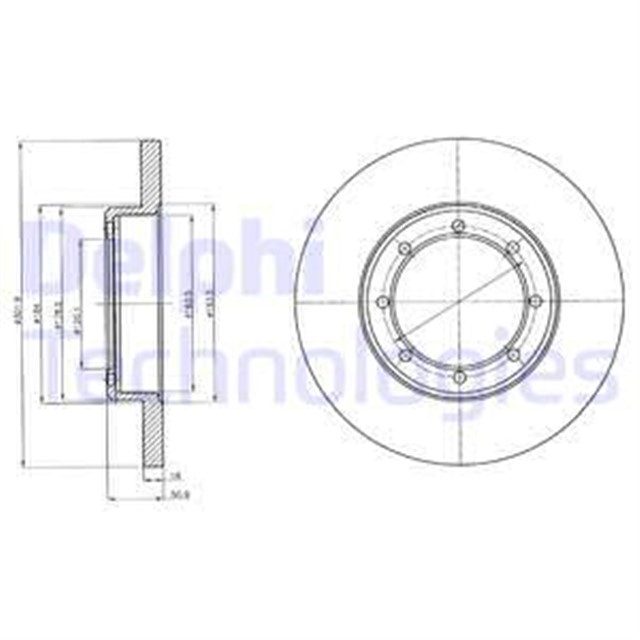 ARKA FREN AYNASI RENAULT MASTER III 10 OPEL MOVANO B 10 2.3DCI 302X18X 8DELIK CIFT TEKER
