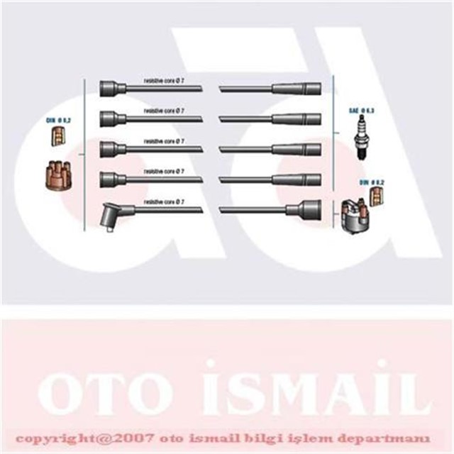 BUJI KABLO TK TAUNUS 1.6 - 2.0 82 - 90 - SIERRA 1.6 - 2.0 82 - 90
