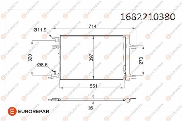 KLIMA KONDENSERI RADYATORU ASTRA J - ZAFIRA C - CRUZE 1.3 - 1.4 - 1.6 - 1.7 - 1.8