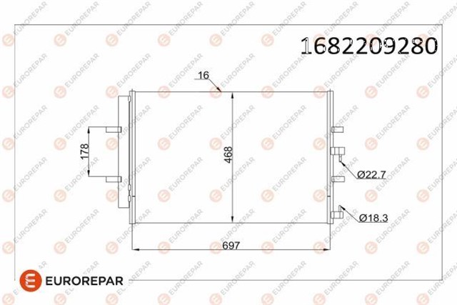 KLIMA RADYATORU KONDENSERI TRANSIT CUSTOM V362 12 TRANSIT V363 14 2.2 TDCI 717X467 AL AL